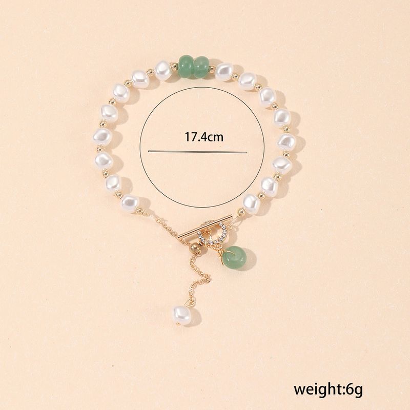 Pearl Peace Buckle Women, Simple And Elegant Ins Style, Baroque Irregular Beaded Bracelet For Best Friends_voghion.com