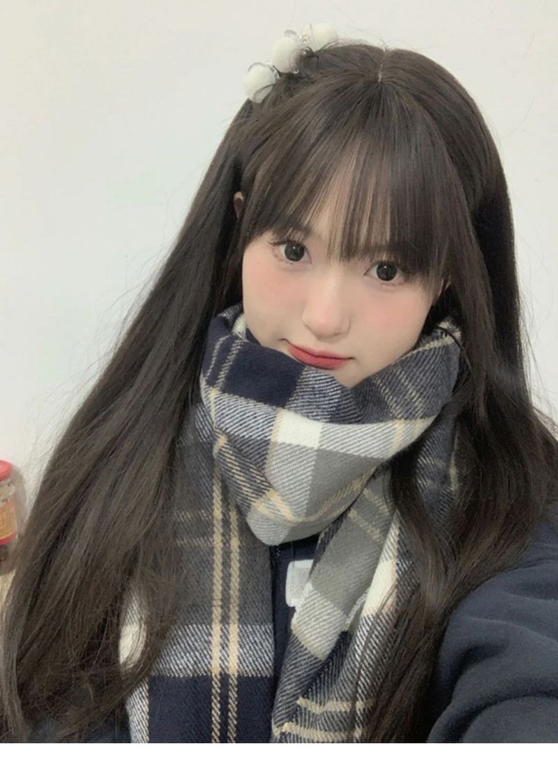 Scarf Women's New Autumn And Winter 2025 New Plaid Warm Scarf High-end Versatile Sweet Student Scarf_voghion.com
