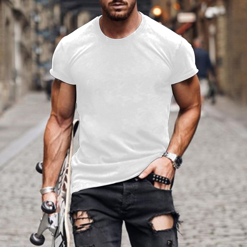 Suitable For All Seasons Pattern Printing Crew Neck Short Sleeve Printed Custom Men's T-Shirt_voghion.com