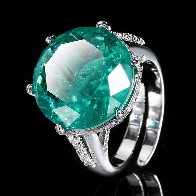 Nuovo anello di lusso rotondo leggero in corindone rosso simulato placcato oro con base in rame di Zhuangshengsheng Jewelry 2025 per donna, 16 mm_voghion.com