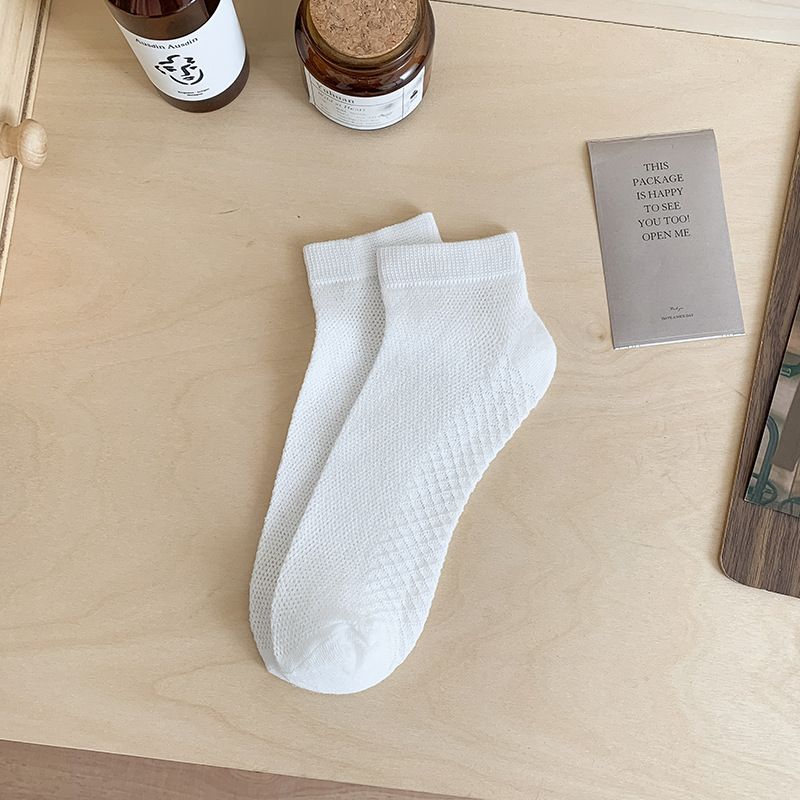 Calzini invisibili da uomo 2025d, modello fantasmino, primavera estate, neri, bianchi e grigi, tinta unita, con motivo a pois antiscivolo, taglio basso_voghion.com