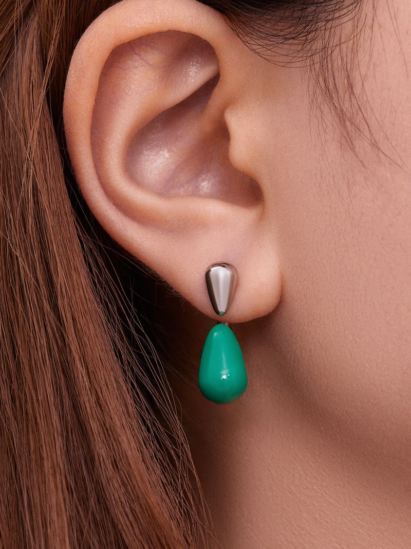 Sugar Cube Niche Oil Drop Earrings For Women, Simple, Light Luxury, Versatile, Elegant, Unique, Fashionable Stud Earrings, Cool Style_voghion.com