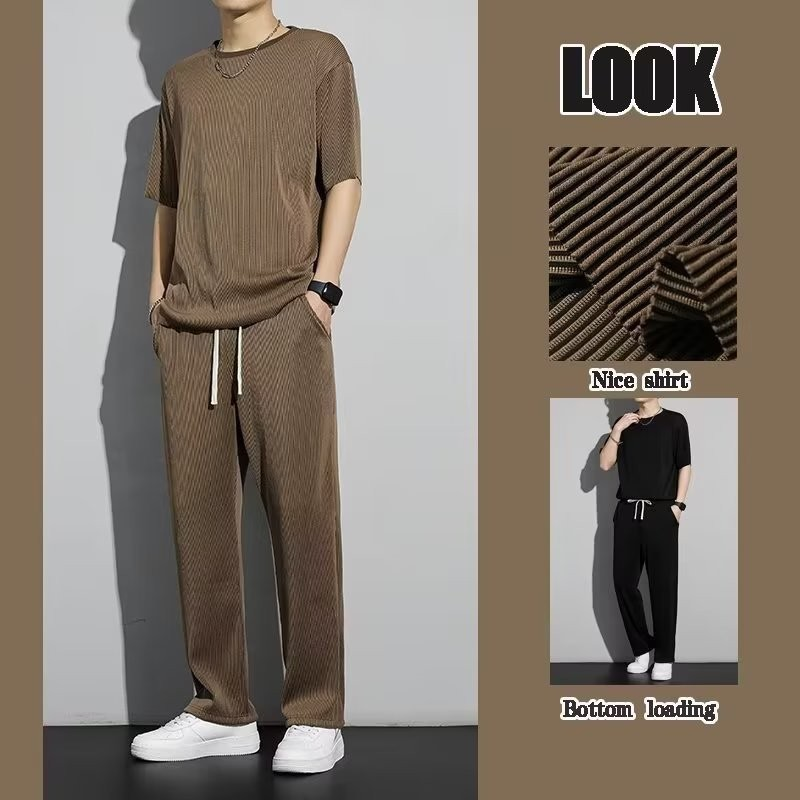 Men's CLothing sports suit men's pants summer thin 2024 new loose drape quick-drying men's breathable casual pants_voghion.com