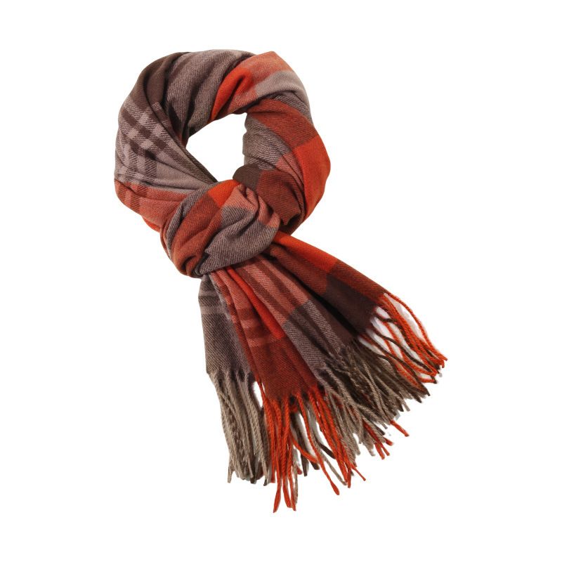 Bunte kontrastierende Plaid i Mitation Kaschmir Ins Stil, einfach zu tragen im Herbst Winter warm zu halten, Su Da Schal, Männer und_voghion.com