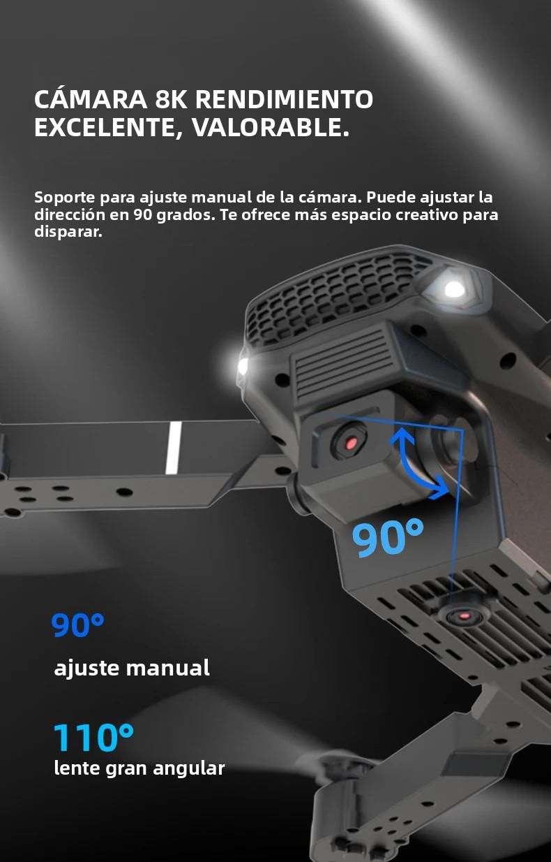 Drone professionale E88 Pro con telecamera HD 8K pieghevole e controllo FPV WiFi, elicottero RC per bambini con mantenimento dell'altitudine_voghion.com