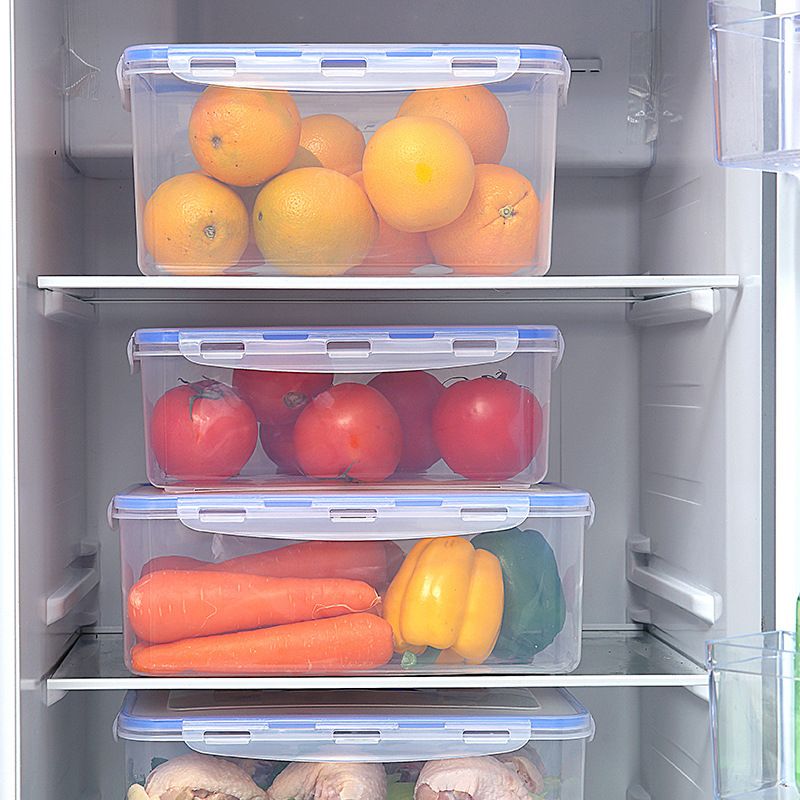 Plastic Refrigerator Transparent Sealed Fresh-Keeping Stackable Fruit Vegetable Grain Storage Convenient Kitchen Freezer_voghion.com