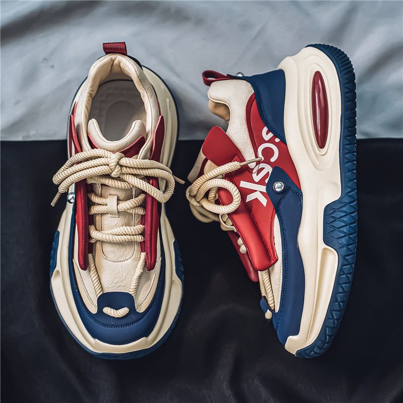 Scarpe da ginnastica alla moda da uomo in stile coreano, primavera e autunno 2025, con suola spessa, taglia grande45464748_voghion.com