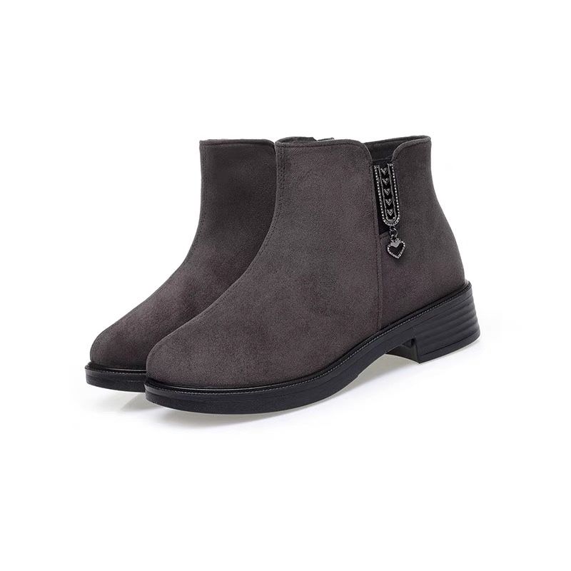 Vecchie scarpe da donna in tessuto di Pechino, nuovi arrivi, prodotti genuini, autunno e inverno, scarpe in cotone caldo con tacco basso e caviglia, di lunga durata_voghion.com