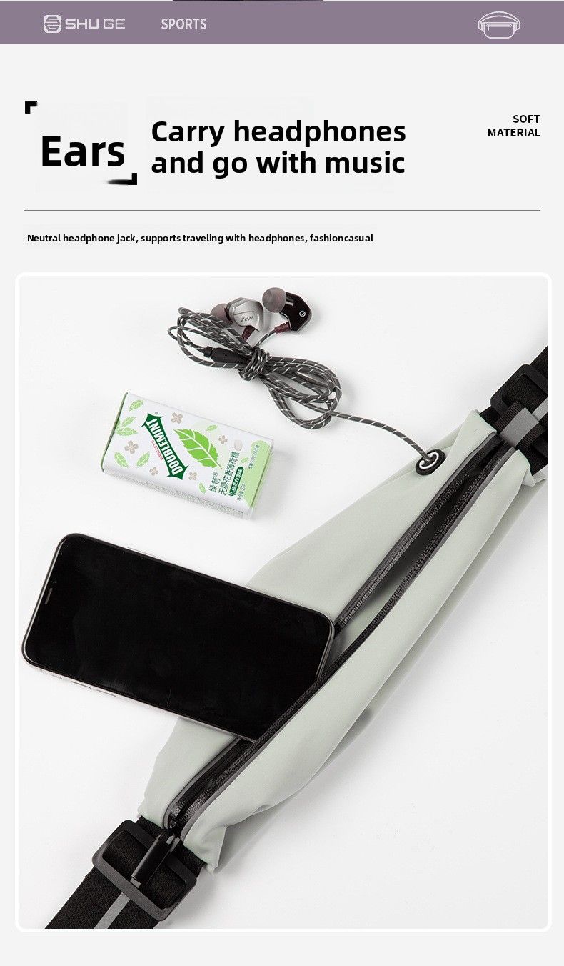 2025 New High-End Lightweight Invisible Elastic Sports Waterproof Fitness Special Running Phone Waist Bag_voghion.com