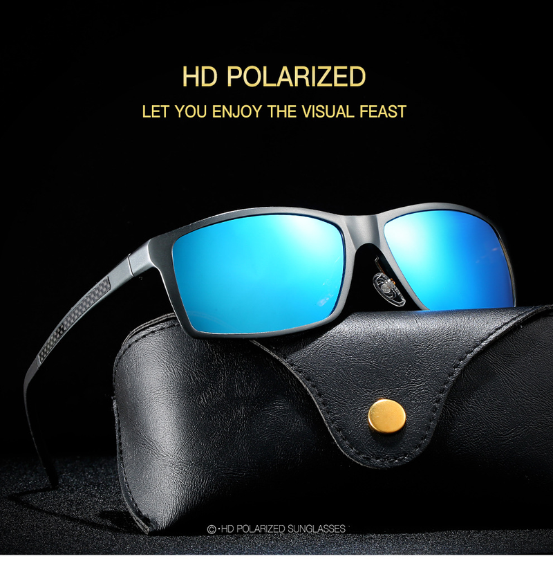 Neue polarisierte Sonnenbrille XY160 aus Aluminium-Magnesium-Serie für Herren aus Kohlefaser mit Fußseide-Zubehör_voghion.com