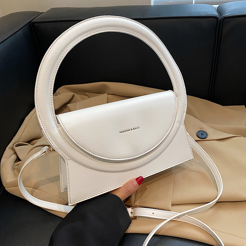 Borse delle migliori marche da donna 2024 Borsa a tracolla con tracolla da donna in pelle PU con grande manico rotondo alla moda_voghion.com