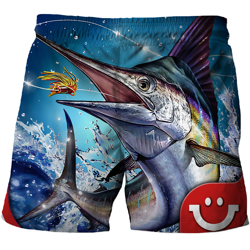 Venta caliente 3D impreso pantalones cortos de playa para hombres ropa de calle de secado rápido negro corto casual_voghion.com