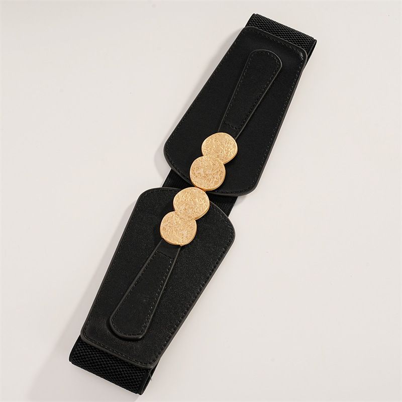 Cintura con fibbia versatile e alla moda per le donne per decorare capispalla, gonne, cappotti, cintura in vita, elastico e ampia guarnizione in vita_voghion.com