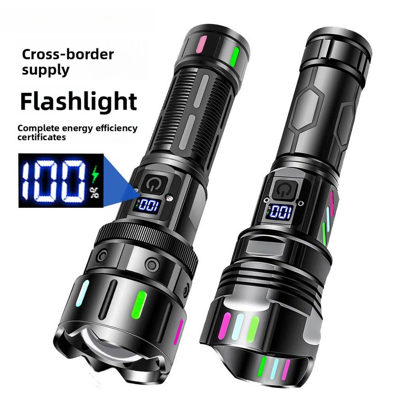 New Cannon Outdoor Ultra Bright Long Range Telescopic Portable White Laser Rechargeable Tactical Flashlight_voghion.com