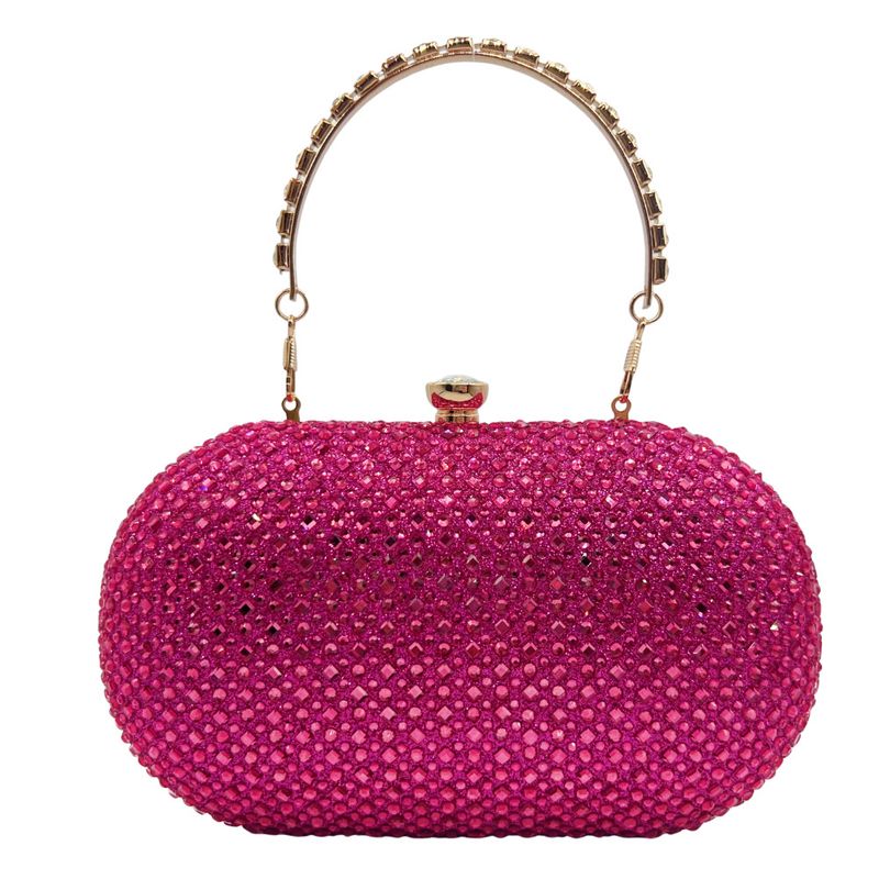 Borsa da sera elegante e alla moda, piccola pochette da donna con strass lucidi, verde, nuova, tempestata di diamanti_voghion.com