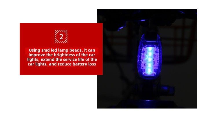 Multifunktionales LED-Fahrradrücklicht Outdoor-Reiten Nachtlauf 5 Lichter Warnlicht Rucksack Hängelicht Helmlicht_voghion.com