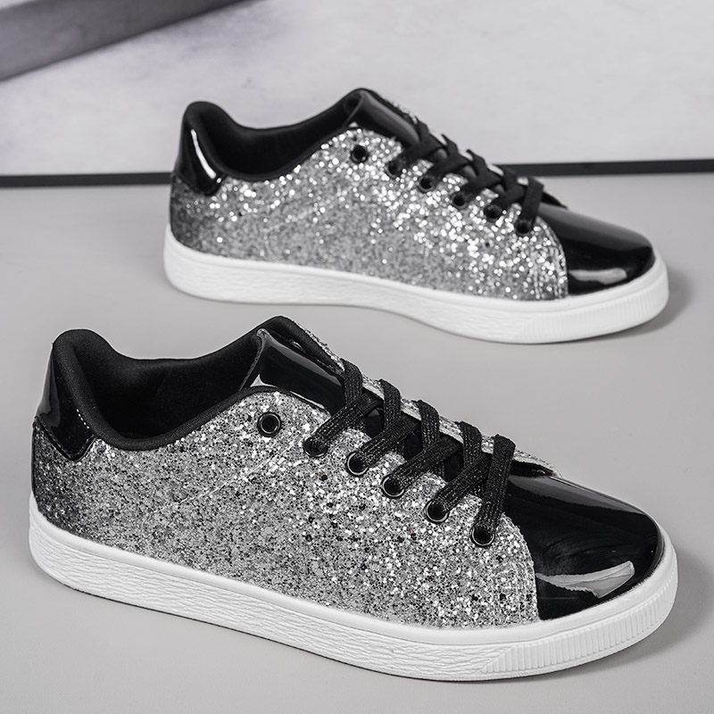 Placa de lantejoulas transfronteiriças para sapatos femininos, tendências da moda, sapatos de rua_voghion.com
