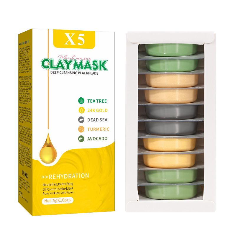 Little Pudding Disposable Application Cleansing Moisturizing Fruit Jelly Turmeric Mud Mask_voghion.com