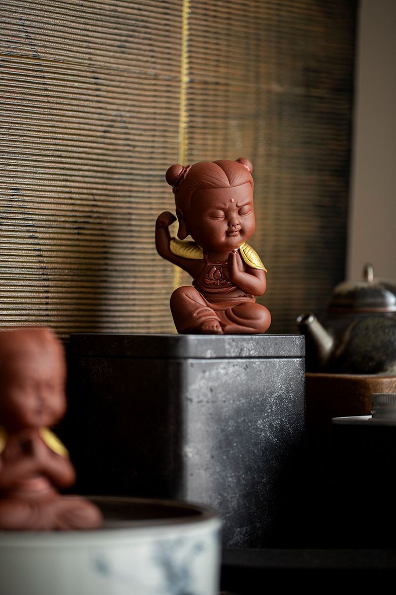 Mojie Lila Ton Neue Chinesische Zen Stil Hause Nezha Ornament Display Regal Desktop Kreative Tee Haustier_voghion.com