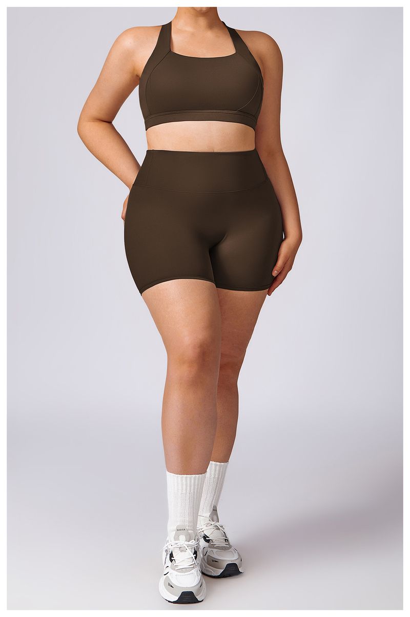 Obesity Plus Size Yoga Suit For Women's Quick Drying Pilates Running Tight Fitness Set 8047_voghion.com
