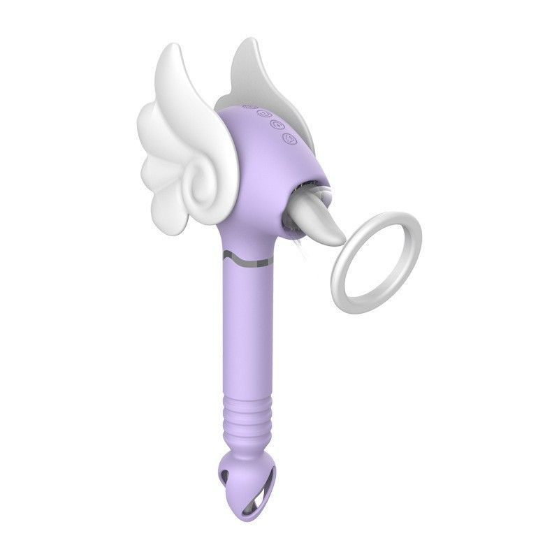 Aise Angel Wand Cardcaptor Sakura Magic Wand Vibratore femminile Succhiare Lingua retrattile Leccare Vibratore Vibratore_voghion.com