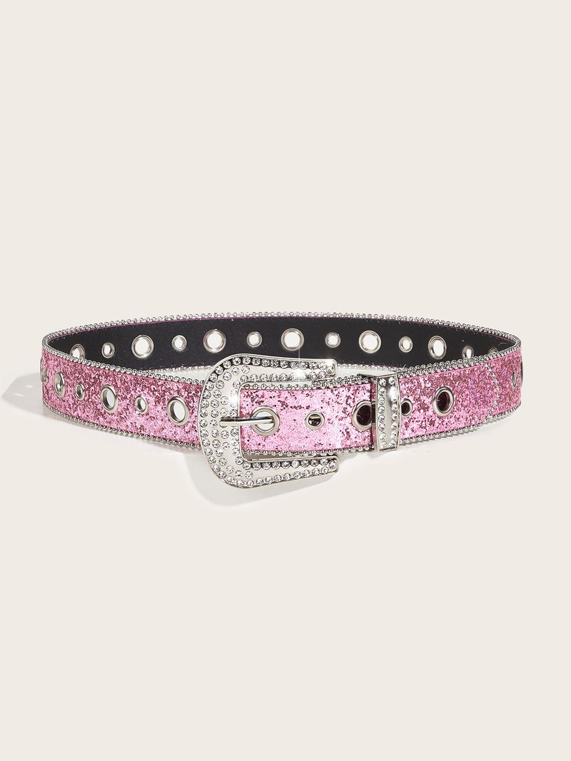 Nouvelle ceinture européenne et américaine pour filles sexy, mode féminine, style tendance et brillant, boucle diamant occidentale Y2K, ceinture large, chaîne de taille_voghion.com