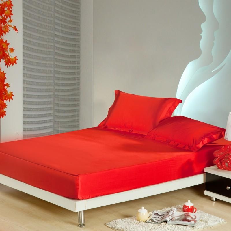 Drap de lit en satin soyeux de couleur unie Simmons Cover 1 pièce_voghion.com