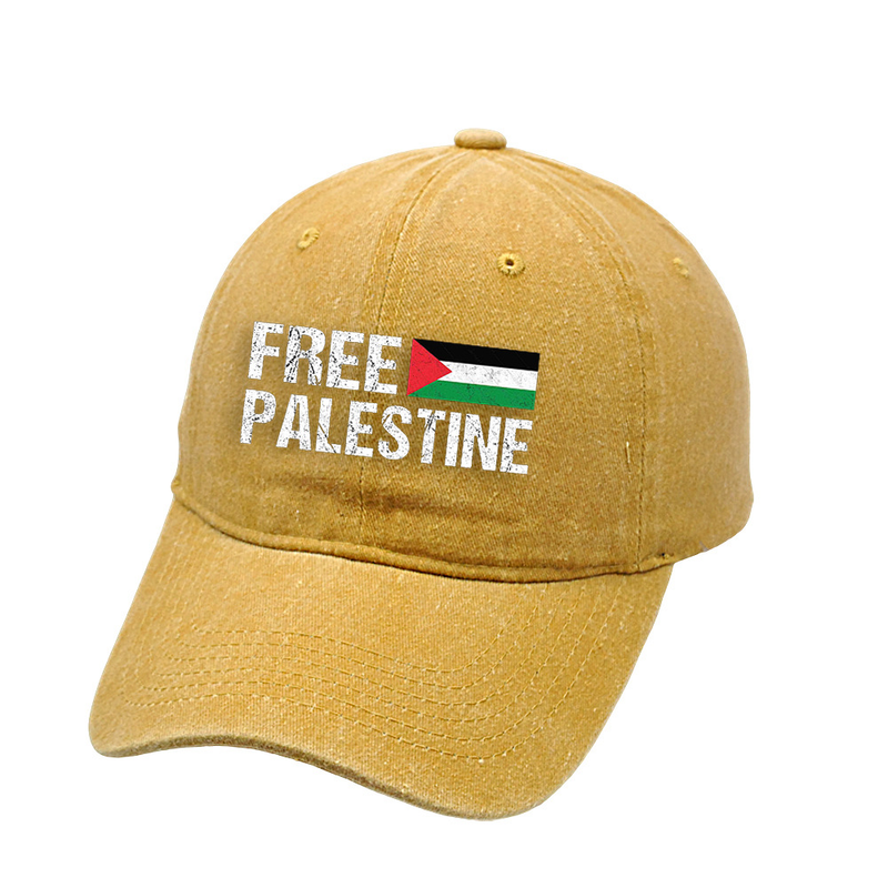 Gorra de béisbol Palestina Libre con la bandera palestina impresa_voghion.com