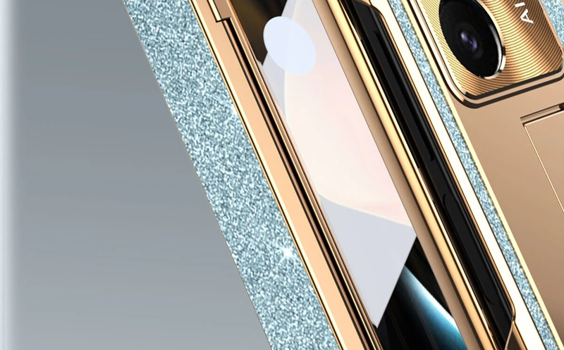 RENGZ Plating Leather Stand Hinge Protection Case Samsung Galaxy Fold 5 3 With Screen Protector Cover For Z Fold5_voghion.com