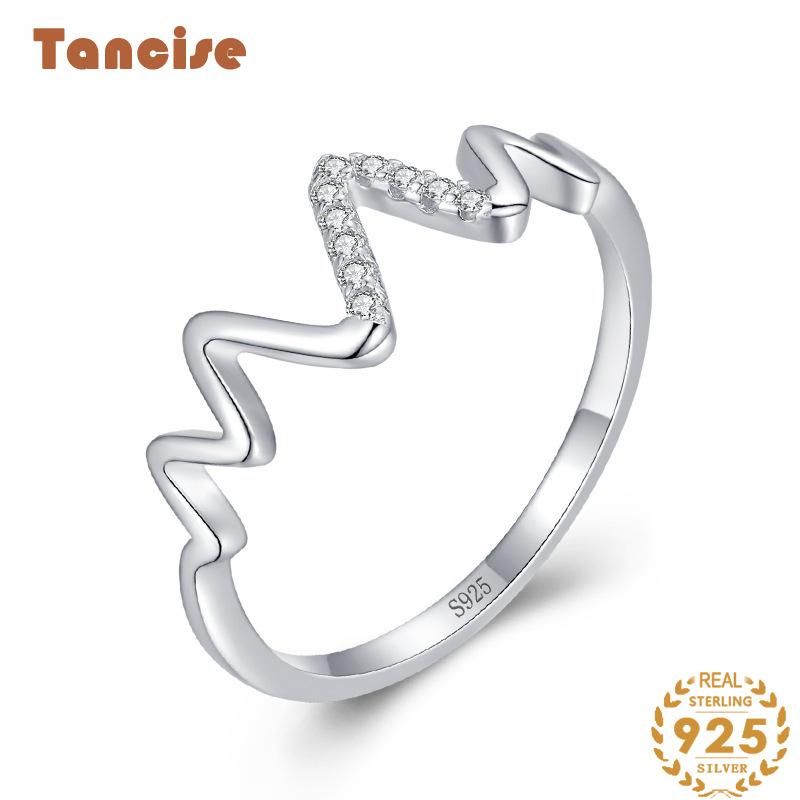 Tancise Anello in argento con zirconi classici Gioielli da donna Promessa di nozze Regalo per feste_voghion.com