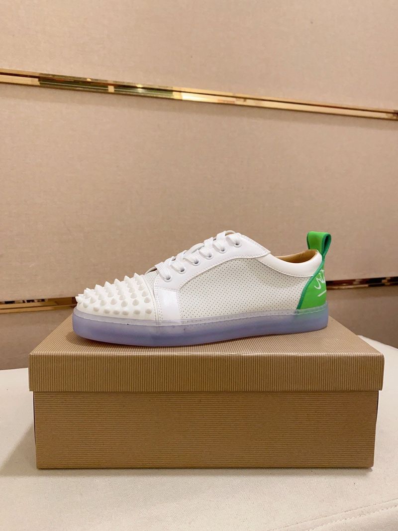 Neuer Stil 2025 Neue Herren Trendy Marke Casual Sports High-End Sneakers Patchwork Rivet Fashion Rote Sohle Weiße Schuhe_voghion.com