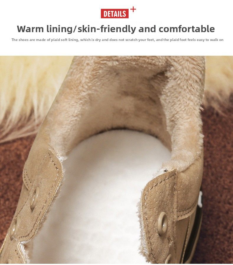Scarpe antinfortunistiche alla moda, da uomo, invernali, in caldo cotone, casual, impermeabili, antiscivolo, nere, slip-on, foderate in pile_voghion.com