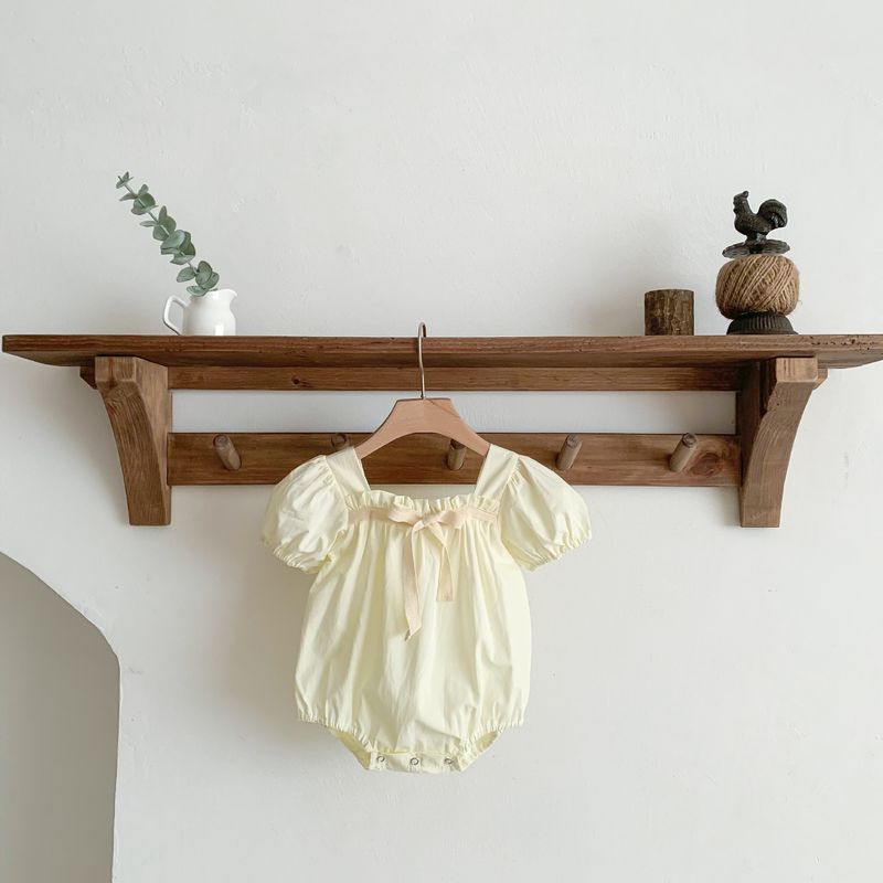 2024-es nyári baba- és gyermekbodi kis töredezett virágos csokornyakkendő női baba buborékos ujjú édes táska_voghion.com