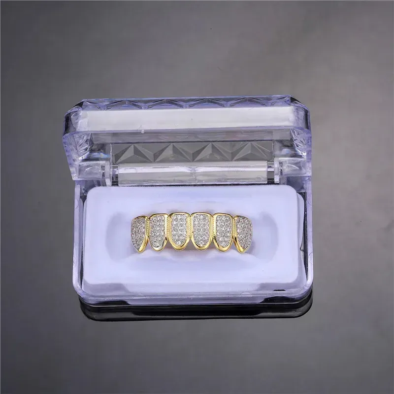 Set da uomo con ciondolo Hip Hop, stile Cool Teen Grilz, adatto per scatola inferiore con zirconi cubici neutri._voghion.com