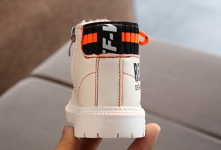 Winter Neue Kinder Jungen Mode Baumwolle Martin für Mädchen Warme Schuhe Schnee Stiefel Seitlichem Reißverschluss_voghion.com