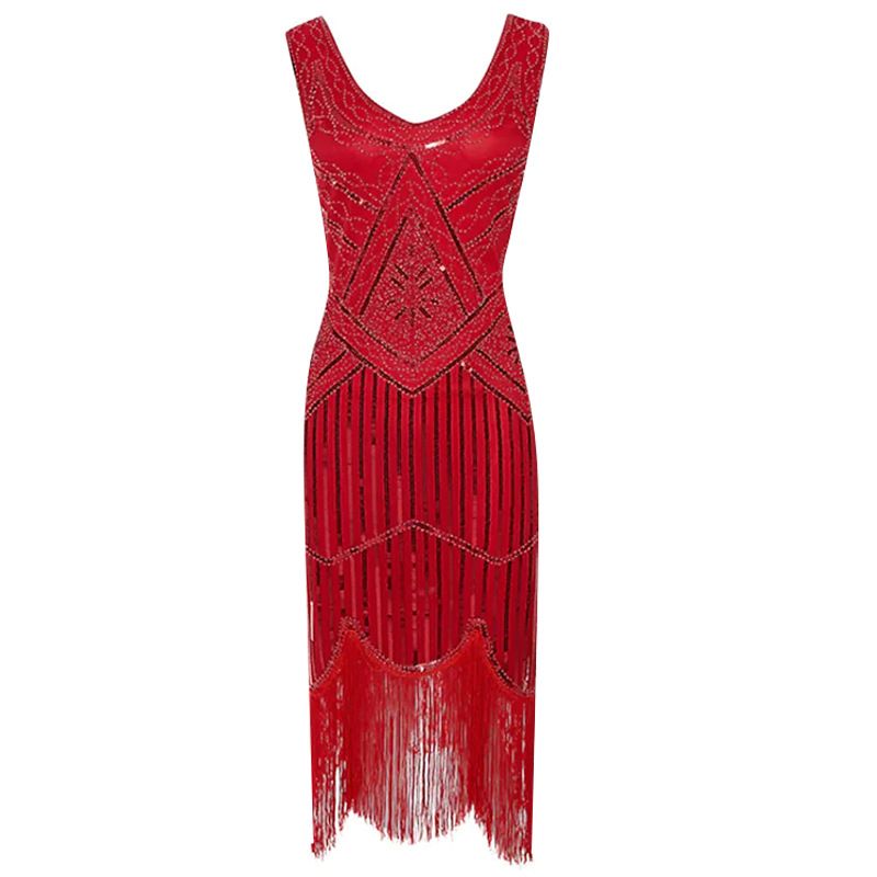 Abito con nappe anni '20, costume da spettacolo per il ballo di Gatsby_voghion.com