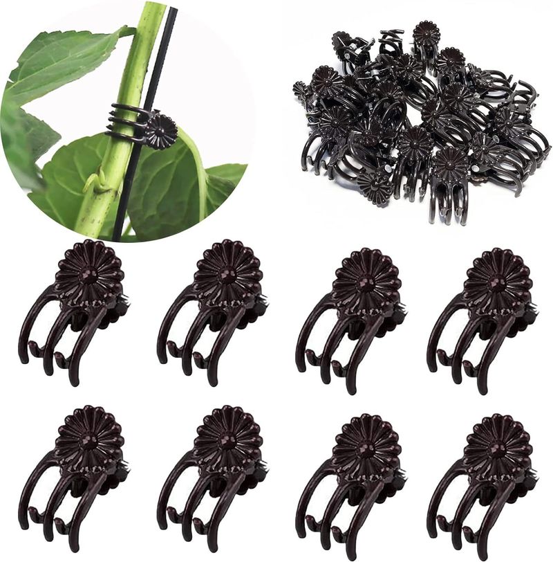 Suministros de jardinería Phalaenopsis Clip de soporte para plantas Clip fijo para orquídeas Soporte para flores Varilla de soporte Enredadera trepadora Modelado de jardinería_voghion.com