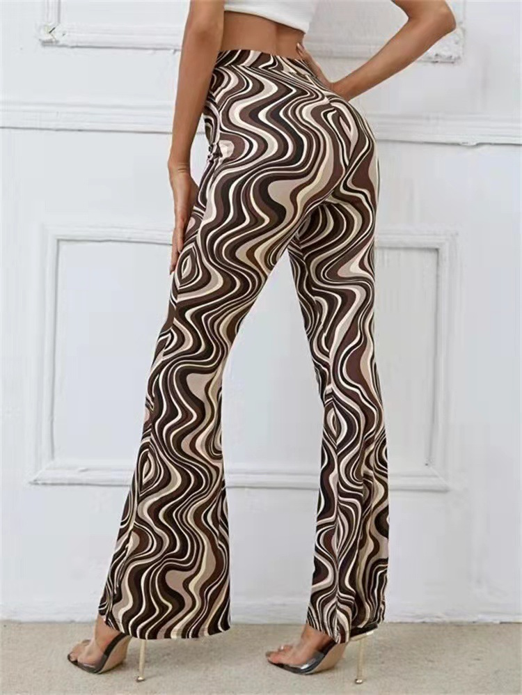 Women's water ripple yoga casual pants flared pants spring and summer_voghion.com