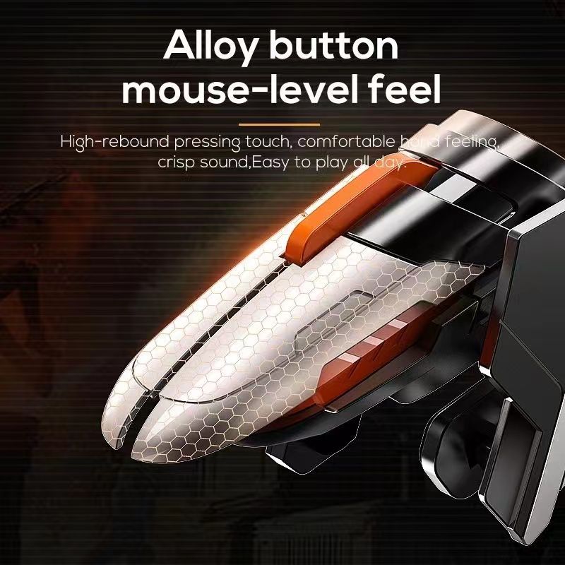 MEMO 6 Doigts Téléphone Portable ABS Jeu Déclencheur AK06 PUBG Visée Tir L1 R1 Alliage Clé Bouton Pour IOS Android Manette de Jeu_voghion.com