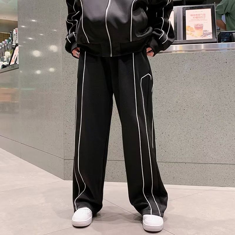 Men's Clothing Sports suit men's spring and autumn trend loose large size trendy brand jacket Korean color all match casual pants two piece suit_voghion.com