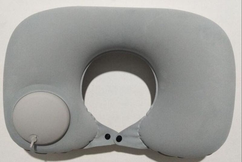 Iatable U-vormige Press-and-Release-technologie voor - Draagbaar pluche reiskussen met opvouwbaar ontwerp en nekondersteuning_voghion.com