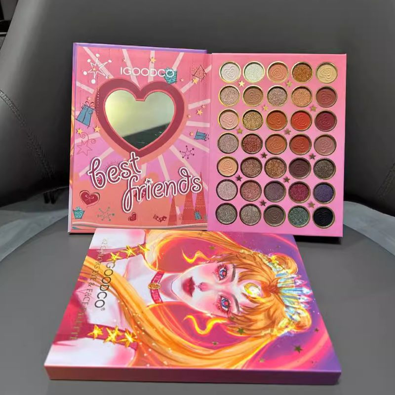 82-Color Kawaii Book Makeup Palette - Matte & Shimmer Eyeshadow + Blush + Highlighter (All-In-One Travel-Friendly Vegan & Cruelty-Free)_voghion.com