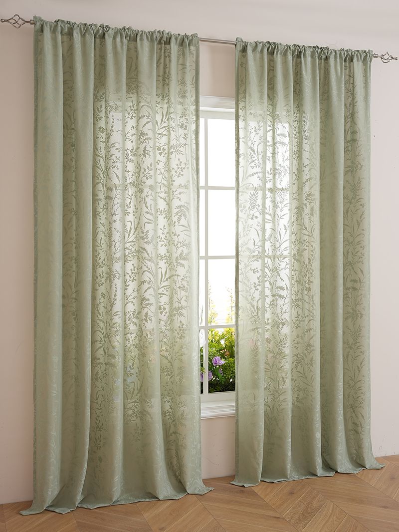 Tende trasparenti in pizzo, tende semi-trasparenti in poliestere, pronte all'uso, per soggiorno, camera da letto, vintage, floreali, boho chic, filtraggio della luce, privacy_voghion.com