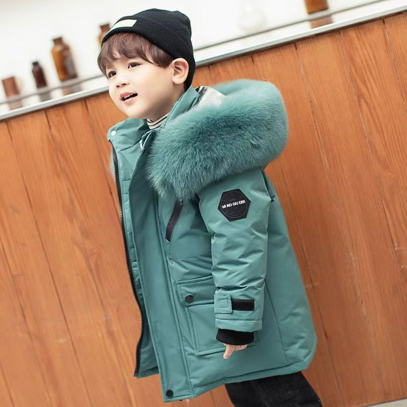 Mother & Kids Down Cotton Sports Jacket Thick Coat Winter Puffer Jacket With Hood – Thickened Polyester Cotton Coat For Boys & Girls (120-160cm)_voghion.com