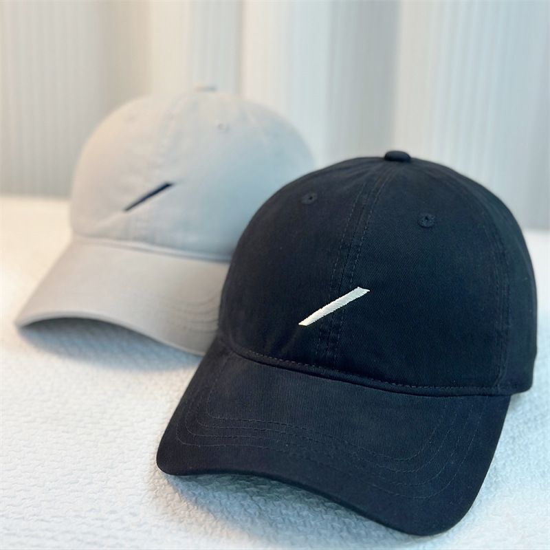 Korean casual embroidered slash baseball cap for women in spring, versatile and stylish, small duckbill cap, simple sun_voghion.com