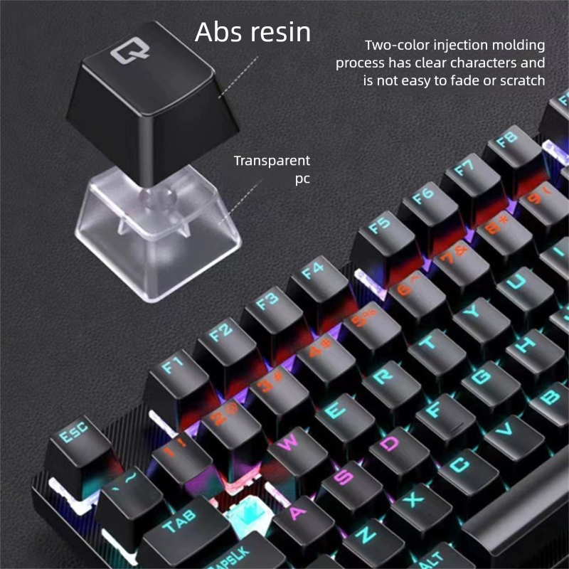 AOC GK410 Blue Switch True Mechanical Keyboard Multi-Mode Lighting Gaming Business USB Wired_voghion.com