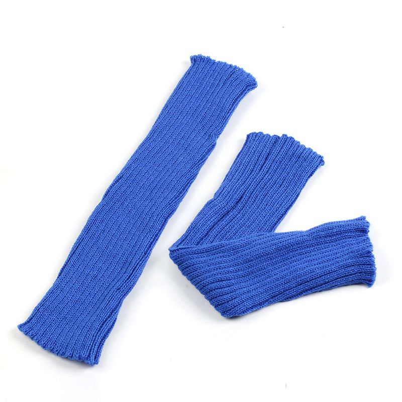 Unisex Beinwärmer für Männer und Frauen Gestrickte Fußwärmer Farbig gestreifte Stiefelwärmer Stapelsocken_voghion.com