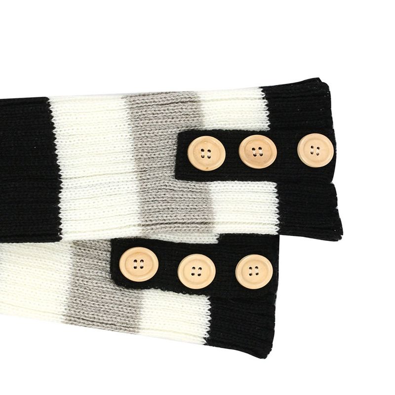Scaldamuscoli unisex lavorati a maglia, scaldamuscoli da donna, calzini con bottoni, scaldapiedi caldi, scaldastivali Scaldamuscoli lavorati a maglia_voghion.com
