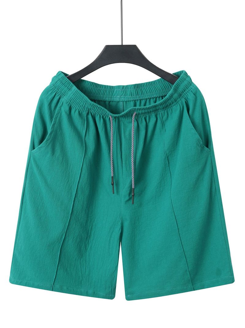 Leinenshorts für Herren mit Kordelzug – Sommerliche, lässige Cargo-Shorts für Strand, Reisen und Outdoor-Aktivitäten – Atmungsaktive Baumwoll-Leinen-Mischung_voghion.com