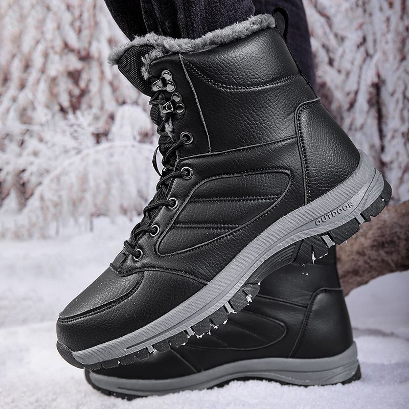 Winter Men Brand New Outdoor Waterproof Warm Boot High Quality Cotton Shoe Men Pluh Ankle Boot Non-lip Snow_voghion.com
